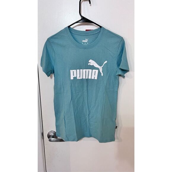 PUMA GREEN LOGO TEE SHIRT WOMENS SIZE XS NEW P1-145 - Picture 2 of 9